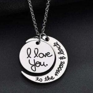 NWOT - I LOVE YOU TO THE MOON AND BACK necklace